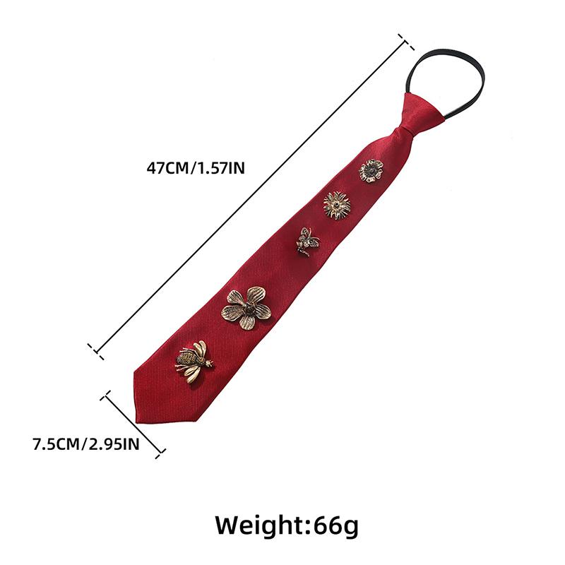 Versatile Flowers Butterfly Tie Luxury Design Shirt Tie Autumn Creativity Multi Element Splicing Accessories