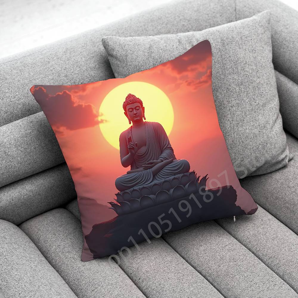 Indie Budda Buddyzm Poszewka na poduszkę dekoracyjną Na 50cm 40cm 55cm 45*45cm 30cm Kwadratowa Poszewka na poduszkę do sypialni