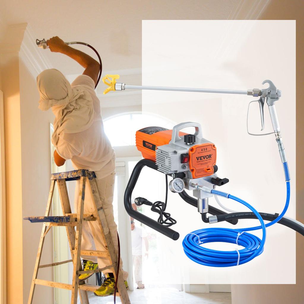 VEVOR Pro Airless Wall Paint Sprayer, 1800W Electric Sprayer Gun Kit
