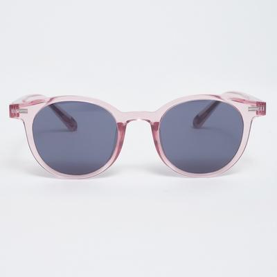 Alloaiweeo [Alo] Al3303 1515 Lilsan Clear Boston Frame Transparent Pink Sunglasses