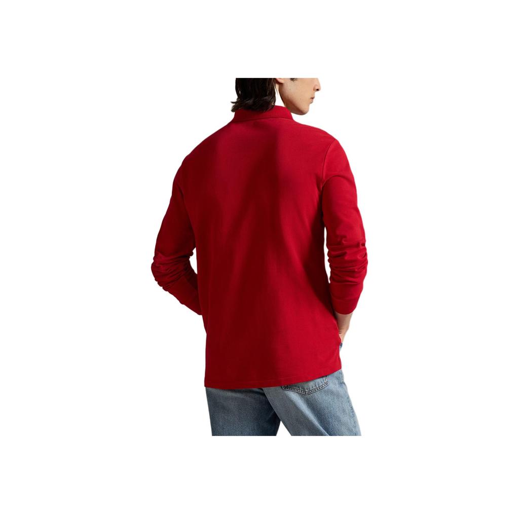 Polo Ralph Lauren Classic Fit Loose Breathable Cotton Mesh Ribbed Long Sleeve Polo Shirt Men tops 710680792-069