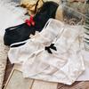 Solid Colors Girls Fitness Bow Ice Silk Low-Rise Thong Female Lingerie Underwear Lolita Panties