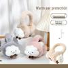 Winter Foldable Plush Cartoon Cloud Earmuffs - Outdoor Cycling Warm Ear Covers for Students