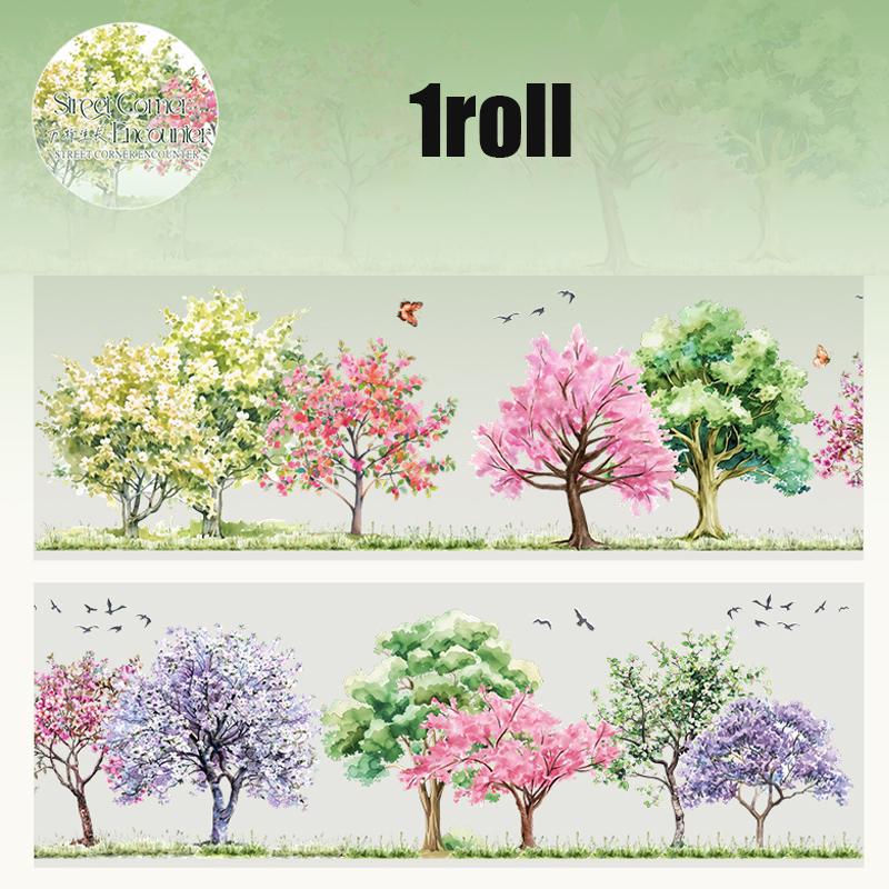 1 Roll Street View PET Tape For Scrapbooking DIY Journal Stickers Collage Art Phone Case Notebook Decoration Gift Craft Supplies