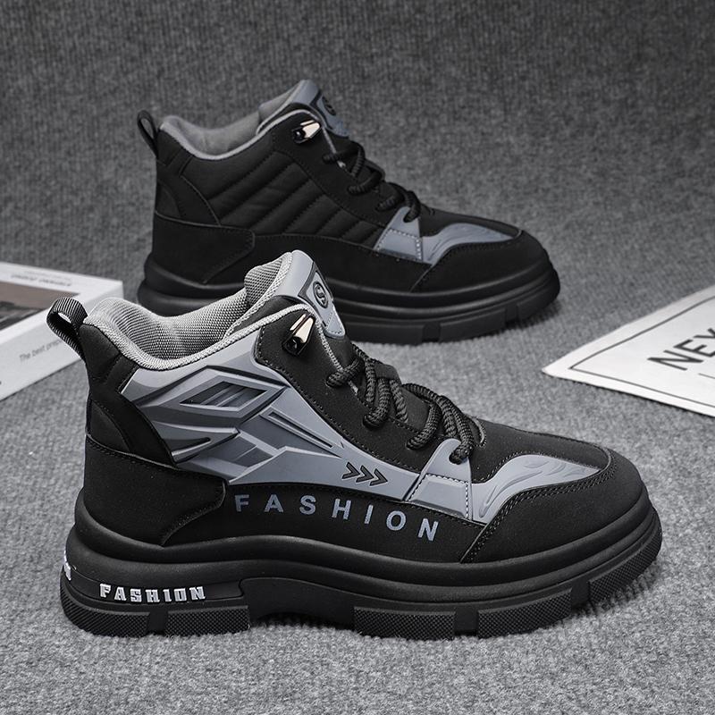 

Casual shoes men autumn and winter thick soled workwear boots trendy sports shoes men Comfortable Daily Wear Fashion Style Casual Footwear High Quali 40