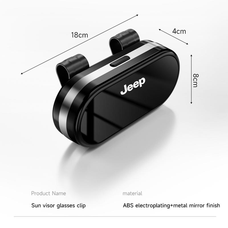 For Jeep Renegade Gladiator Grand Cherokee Compass Patriot Willys Liberty Car Visor Sunglasses Car Glasses Case Glasses Clip Box AJR1