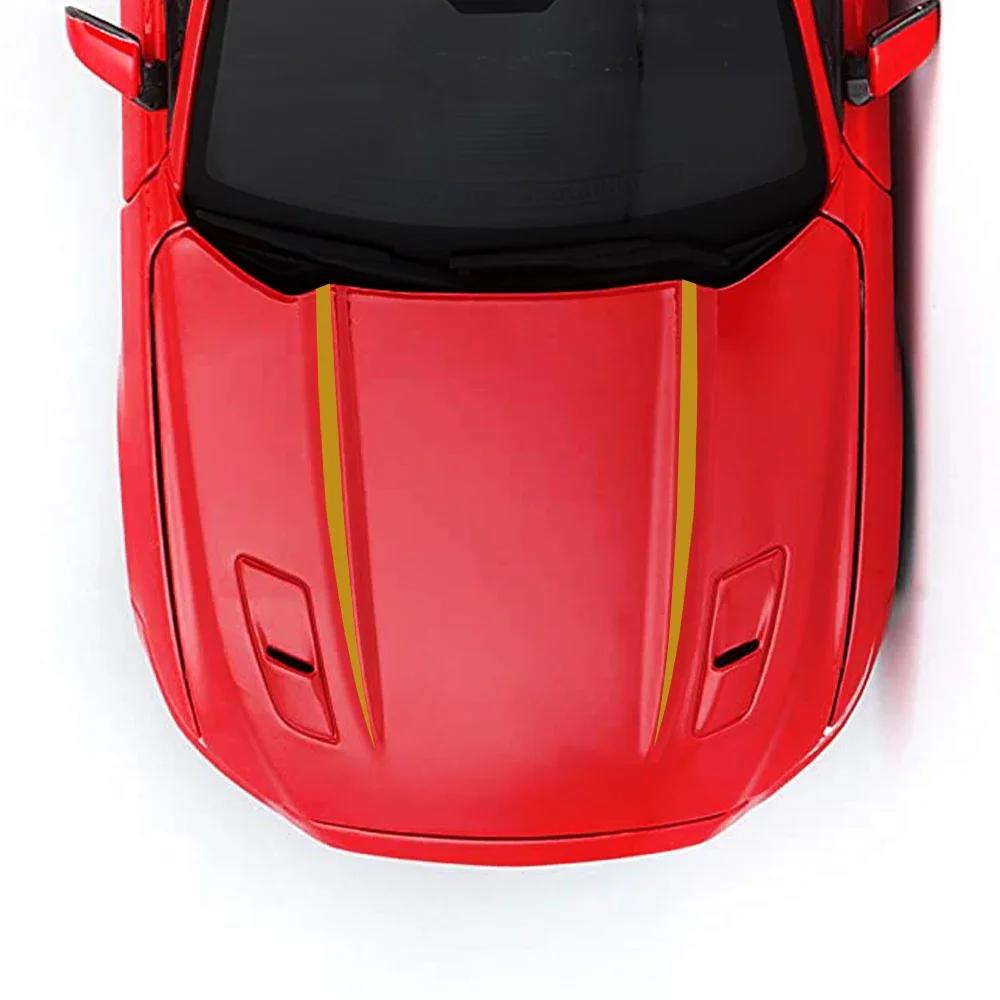 2 Stück/Set 115 cm lang Auto-Motorhaubenaufkleber Abziehbilder Vinyl PVC Dekoration Automobil Auto-Styling Zubehör Für Ford Mustang 2015 2016