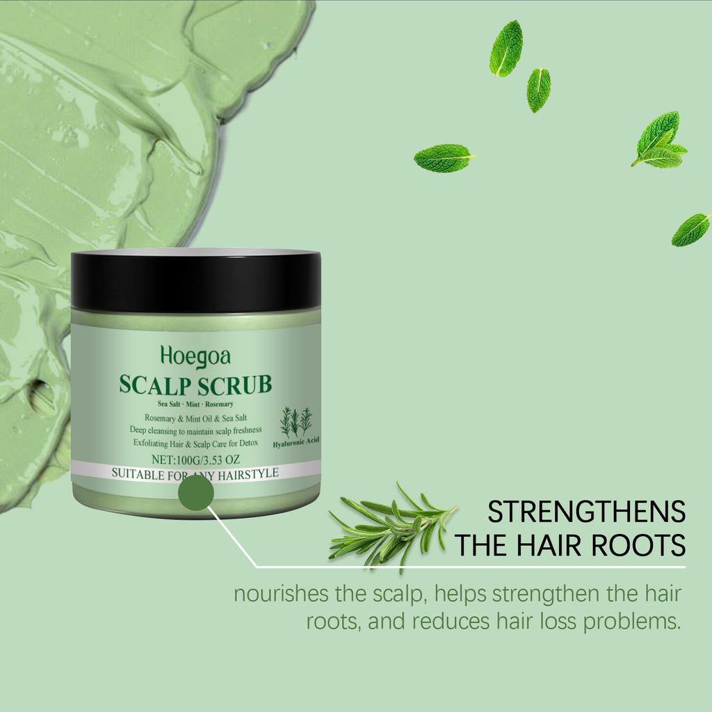 Rosmarin Kopfhaut-Peeling Sanftes Tiefenreinigendes Shampoo Feuchtigkeitsspendend Kühlend Pflegend Beruhigend Haar-Kopfhaut-Massagegerät Pflegeprodukte