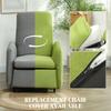 Relax Reclining Armchair with Pull-Out Footrest, Spare Cover and Seat with Springs, Grey