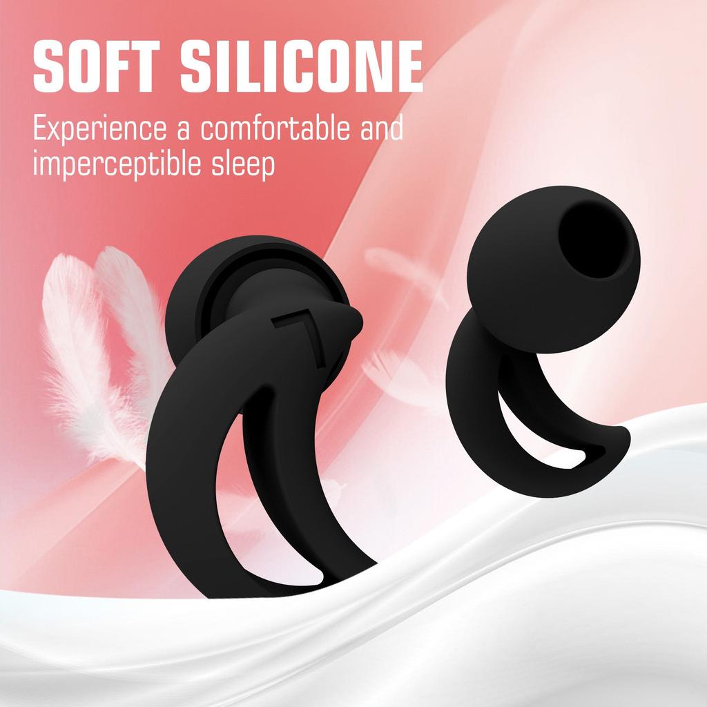 Schallisolierende Schlaf-Ohrstöpsel, Superweiche geräuschreduzierende Silikon-Ohrstöpsel, Wiederverwendbar, Geeignet zum Schlafen, Schwimmen, Arbeiten und Studieren(1 Paar)