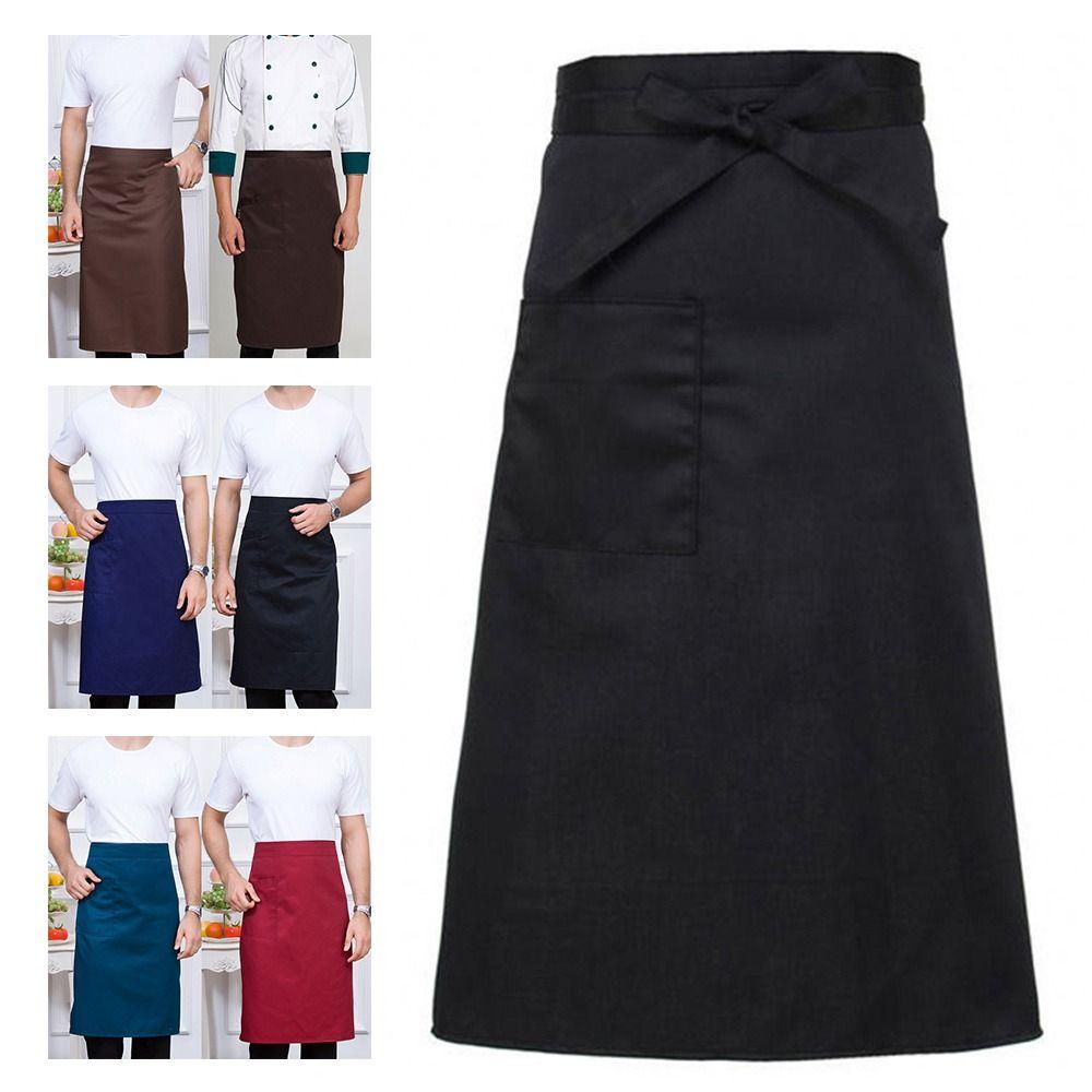 Unisex Waist Apron Black Short Half Waist Apron Fashion Short Apron  Chef