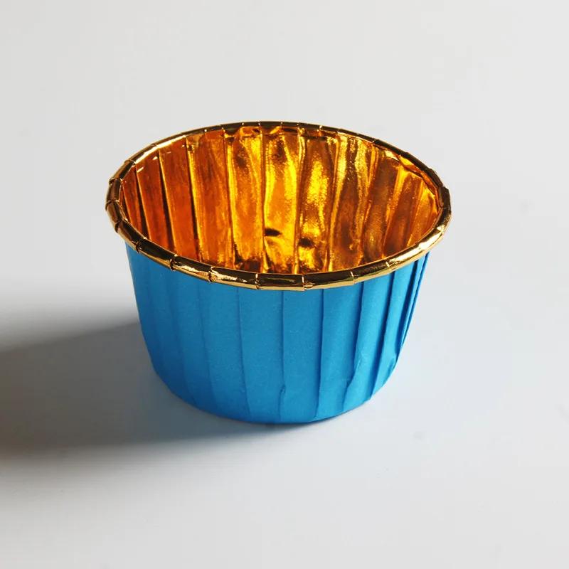 50 de bucăți din folie pentru brioșe, căptușeală pentru cupcake, suporturi pentru ambalaje pentru prăjituri, tavă pentru pahare pentru copt, pahare de hârtie pentru tort, instrumente de patiserie pentru nuntă, ziua de naștere