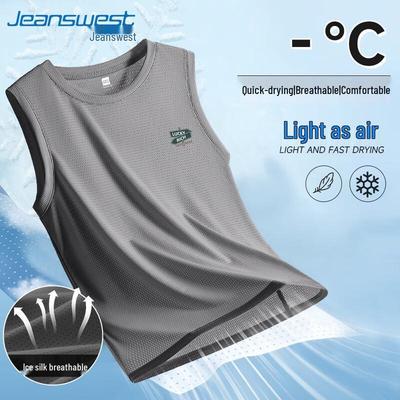 Jeanswest Men's Ice Silk Sleeveless Sports Vest