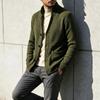 Men's Knit Cardigan, Stand Collar Button-Down Sweater Jacket with Pockets for Fall Winter