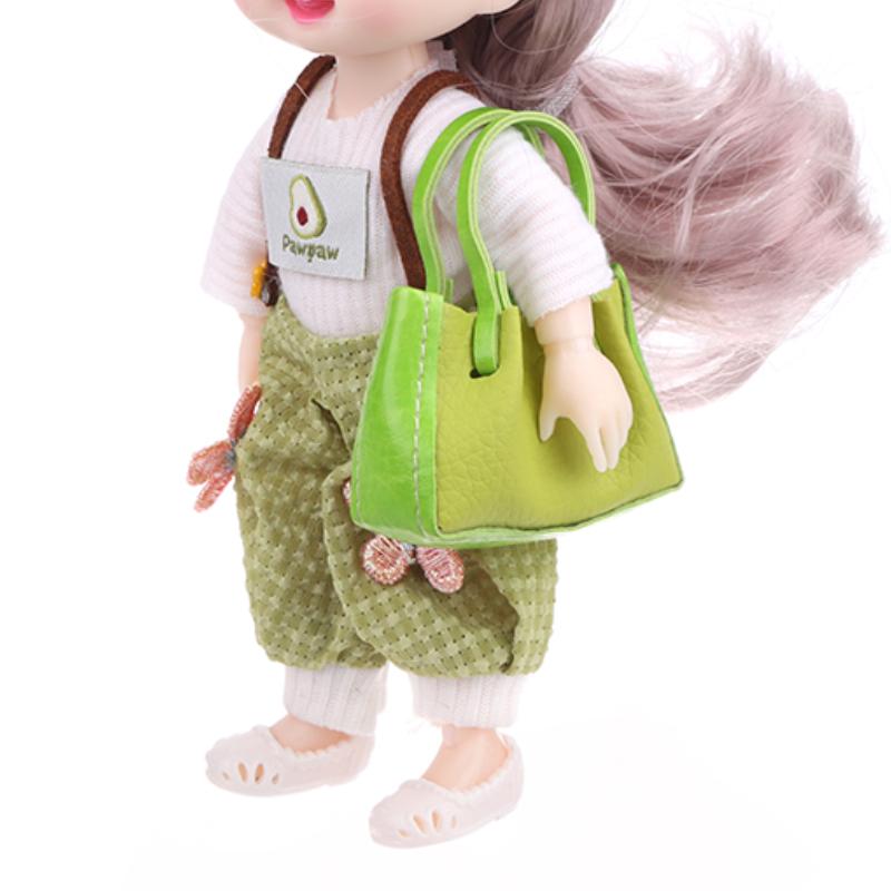 Dollhouse Miniature Handbag Purse Doll Mini Shoulder Bag Model Kid Pretend Play Toy Doll House Accessories