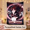 Custom Personalized Tapestry,Chainsaw Man Print Custom Name Text Wall Art Hanging for Bedroom