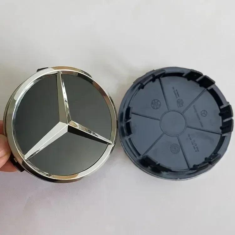 4PCS For Mercedes-Benz C180 C200 E300 S350 E260 ml350 GLK Car Wheel Hub Cap Tire Center Screw Cap Label  decorate Accessories