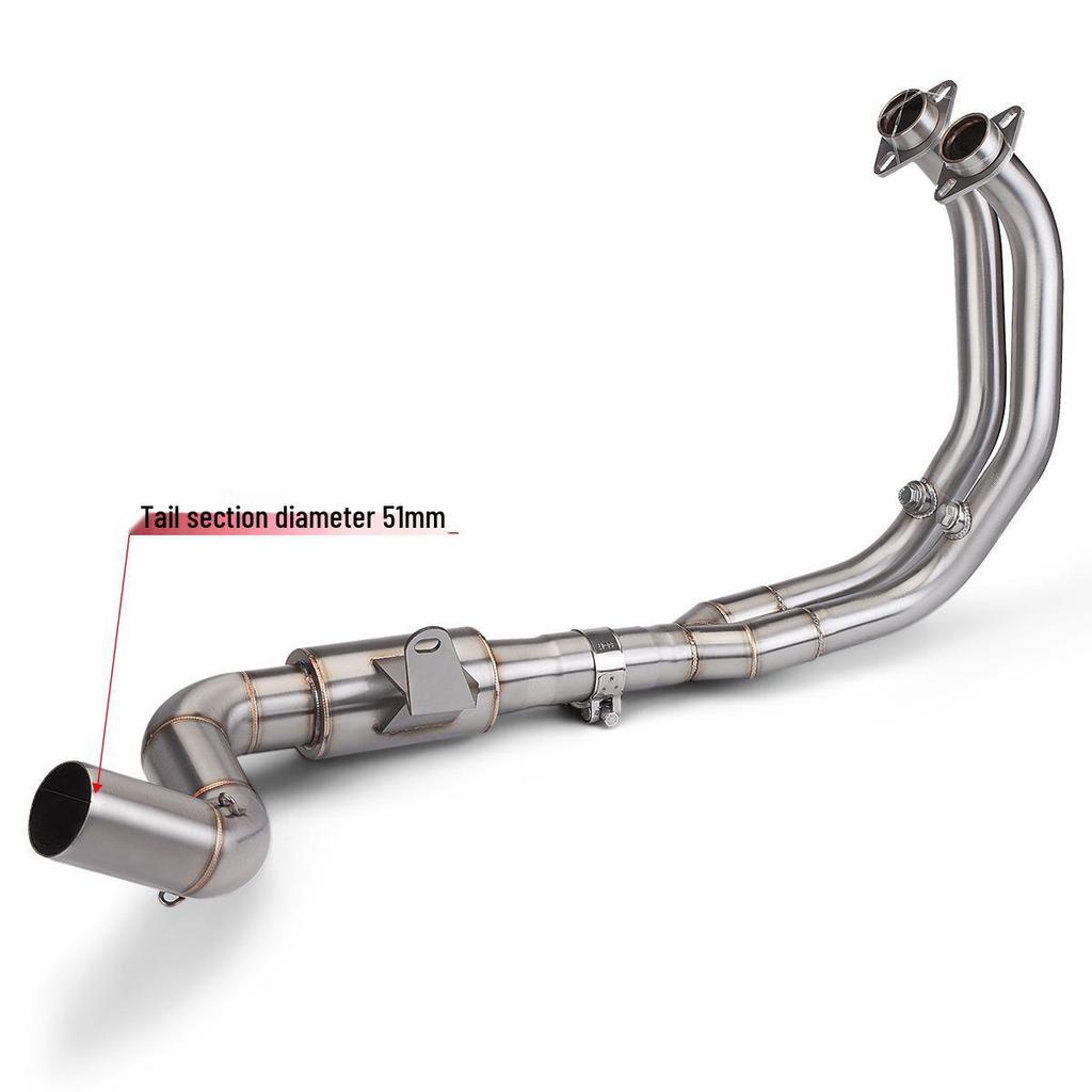 Stainless Steel Exhaust Muffler for Sai 350/400 - Front & Middle Sections, 51mm