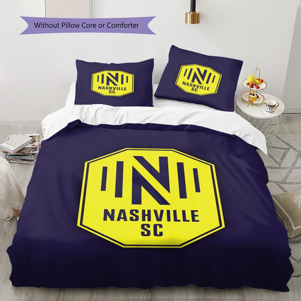 Nashville SC Pattern Bedding Set Quilt Cover Pillowcase Home Decor Gift (1 * duvet cover + 2 * pillowcase, without core)