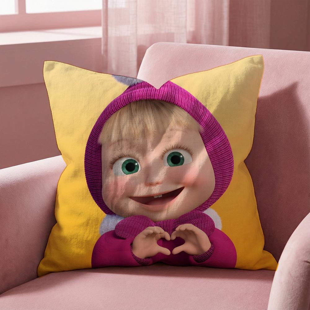 

Наволочка Маша и Медведь - Многоцелевая Наволочка для Дома и Автомобиля - Двусторонняя, Мягкая и Прочная для Повседневного Использования 30cmx30cm