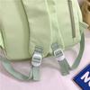 Women Stadium Handbag Nylon Ladies Students Backpack Solid Color Casual Large-Capacity Smooth Zipper Outdoor Play Sport