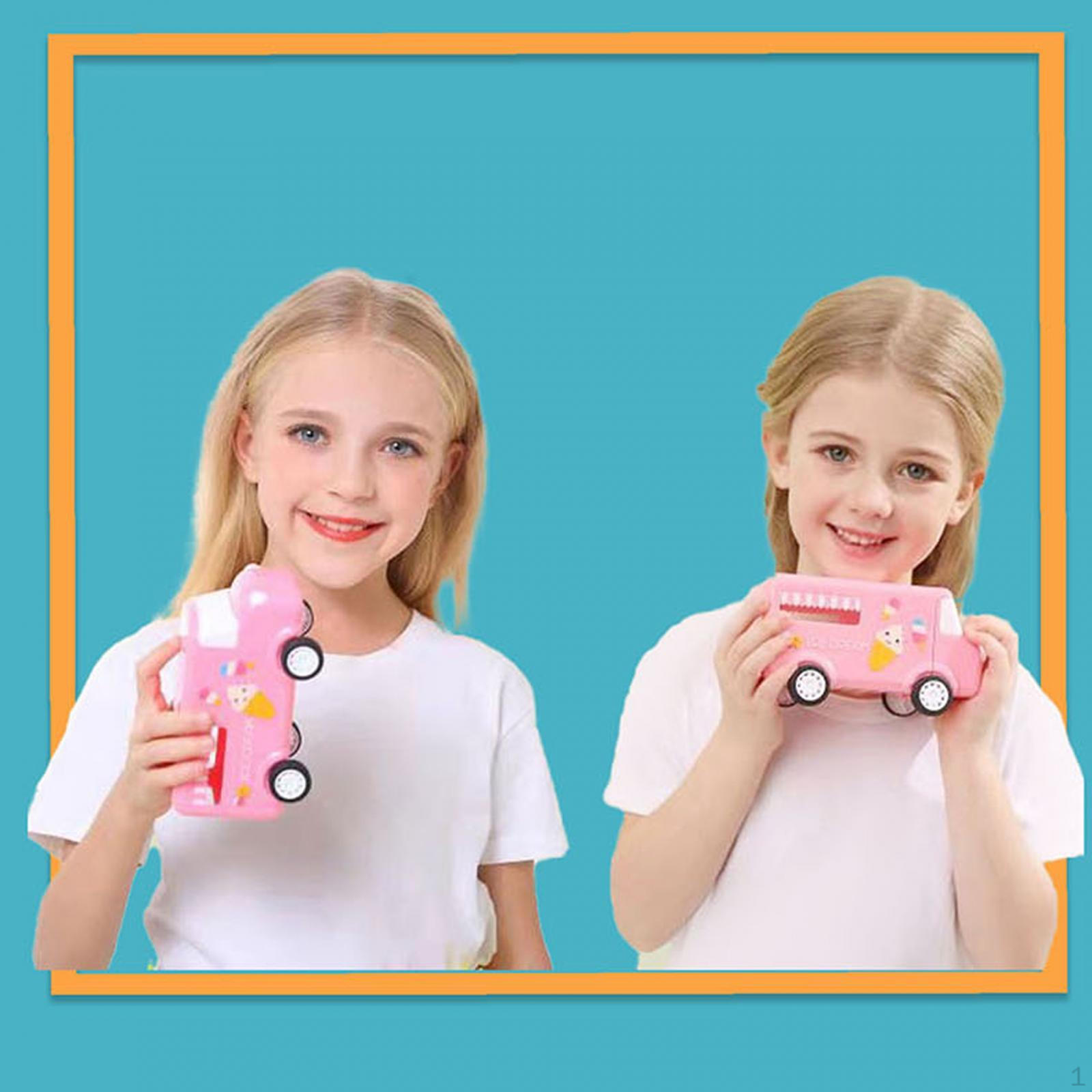 

Bus Water Bottle for Boys Cup Children Cute Adjustable Shoulder Strap Portable Kid розовый