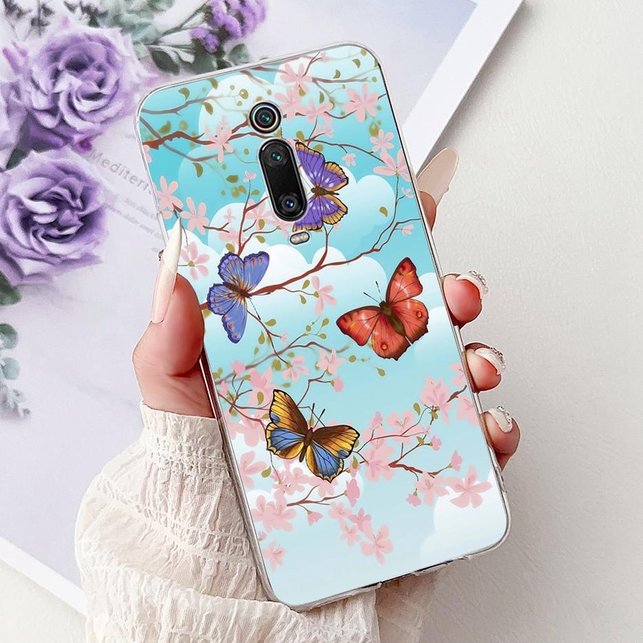 For Xiaomi Mi 9T Pro Case Colorful Flowers Painted Cover Soft Silicone Phone Case For Xiaomi Mi 9T Pro Mi9T Mi9TPro Fundas Coque