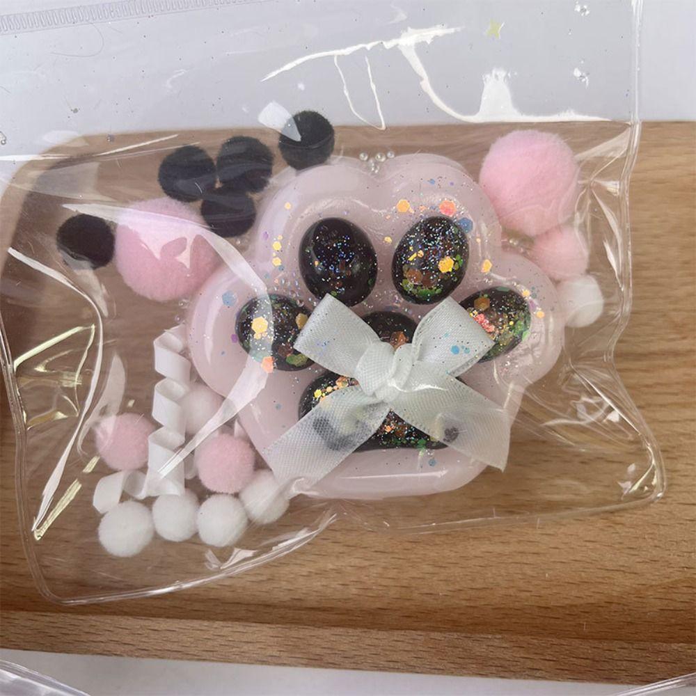 Slow Rebound Cat Paw Squeeze Toy Kneading Cat Paw Pinch Toy Cartoon Fidget Toy Kids Tricky Doll