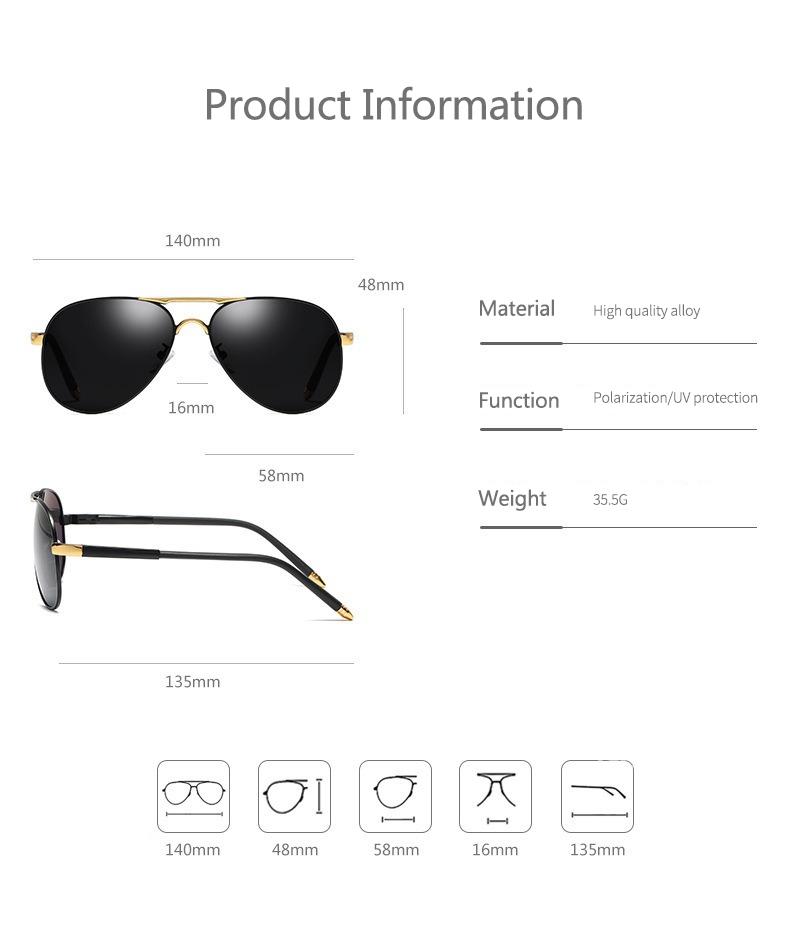 AIC1  Polarized Sunglasses Metail Frame Sun Glasses Fishing Driving Goggles For Porsche Panamera Macan Boxster Cayman Cayenne stickers