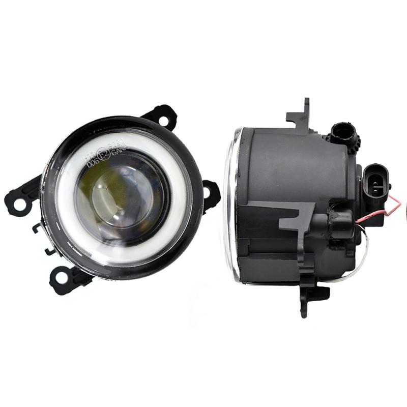DRL 12V H11 LED Fog Lamp Assembly For Peugeot 307 2002-2008 For Peugeot 208 2014-2015 Fog Light Angel Eye