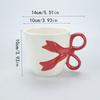 1pc Bow Shaped Mug, Pink Three-Dimensional Bow Shaped Coffee Cup, High Aesthetic Value, Design Sense