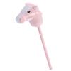 Hobby Horse Stick Toy 70cm Plush and PVC Cartoon Simulated Plush Handcrafted Hobby Horse Pink