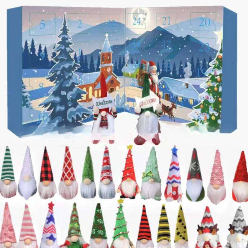 Christmas Gnome Advent Calendar Plush Toy With Educational Features For Kids And Gift Giving