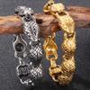 Men's Gothic Snake Chain Bracelet 316L Stainless Steel Bracelet for Men Punk Men's Snake Head Jewelry Gift for Him Father's Day