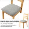 1Pcs Waterproof Chair Seat Cover Stretch Jacquard Chair Cover Dining Room Removable Anti-dirty Without Backrest Chair Protector