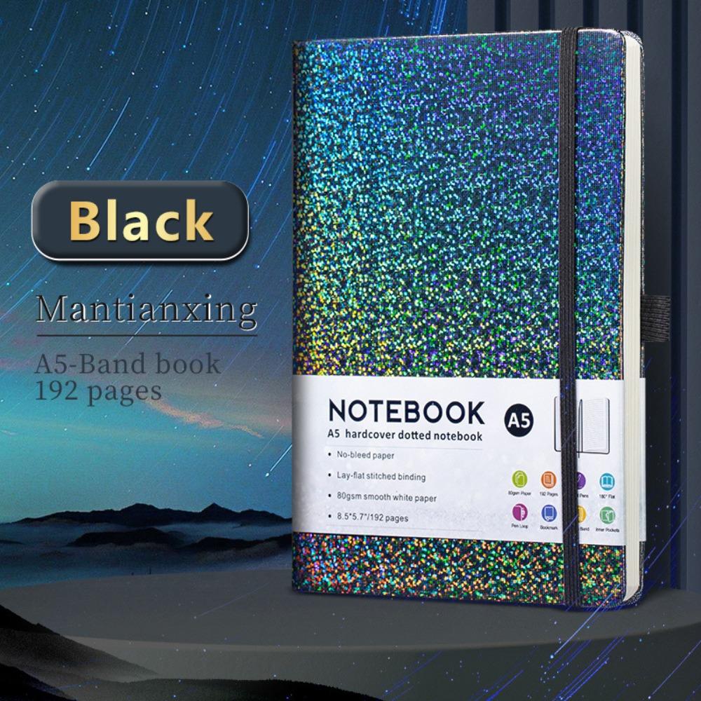 A5 Bling Notebook 192 Lined Pages Sparkle Glitter Journal Notebook Notepad College Ruled Hardcover Notebook for Girls Women