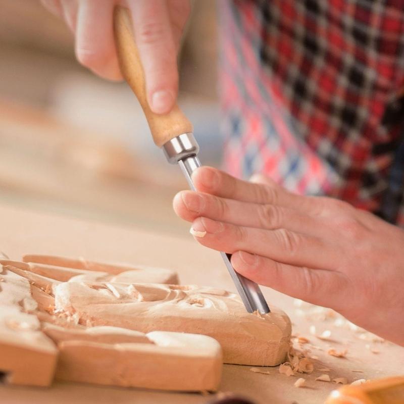 Wood Carving Hand Chisel Ergonomic Beechwood Handle Woodworking Professional Gouges Woodcraft Carpentry Tool