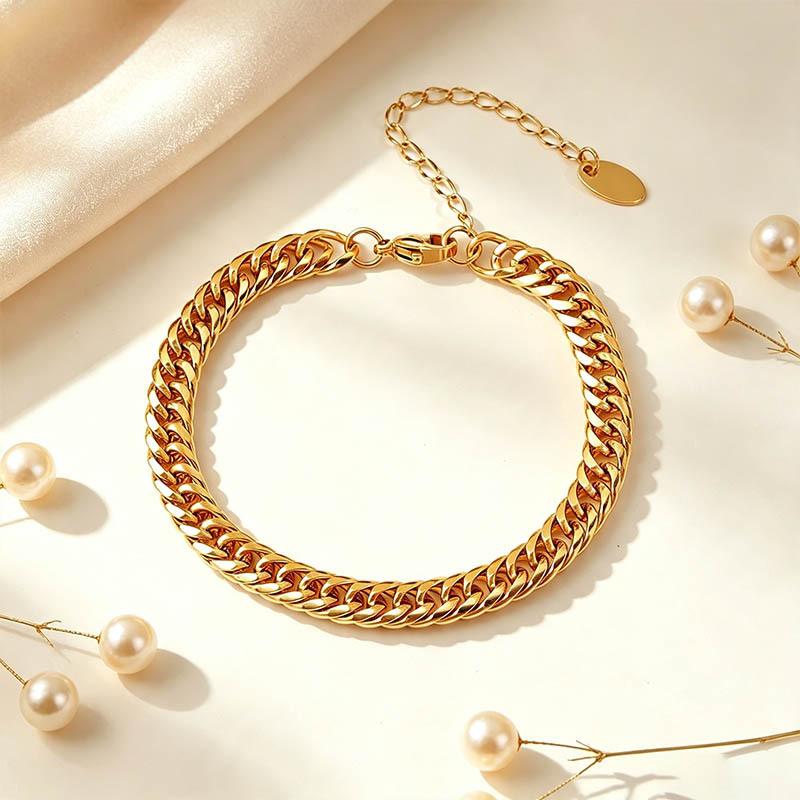 Hot-selling Hip-hop Cuban Chain Titanium Steel Bracelet, Trendy Minimalist Personality Style, Simple and Fashionable Ins Wind