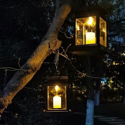Led Hanging Solar Lantern With Clip Outdoor Retro Waterproof Landscape Light For Home Garden Decor