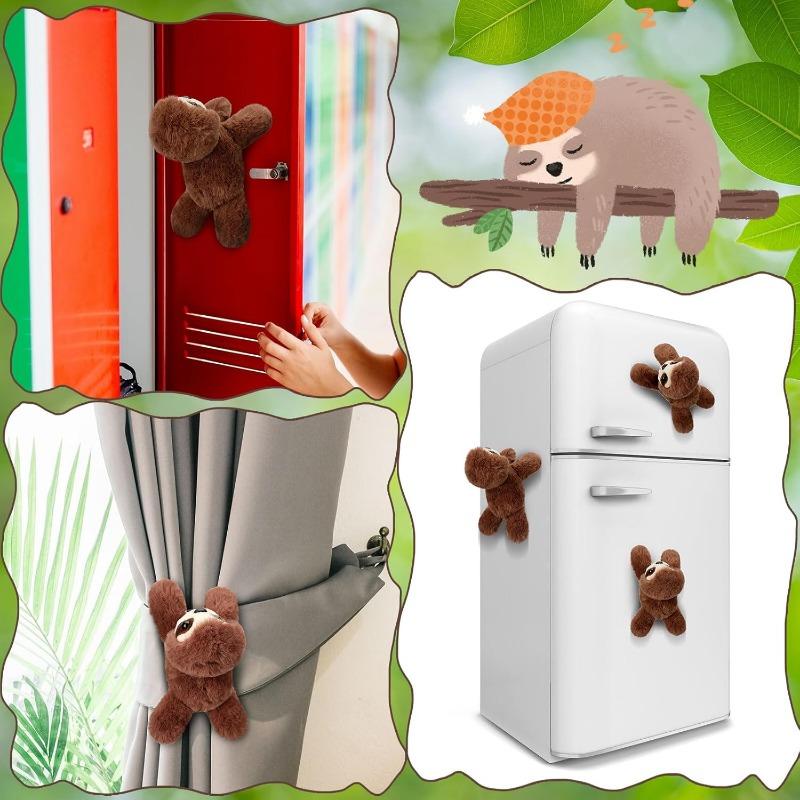 Leneș de 16 cm pe umăr, Jucărie de pluș magnetică, Leneș magnetic pentru umăr, Animal de pluș, Joc interactiv, Accesoriu costum, Recuzită cosplay