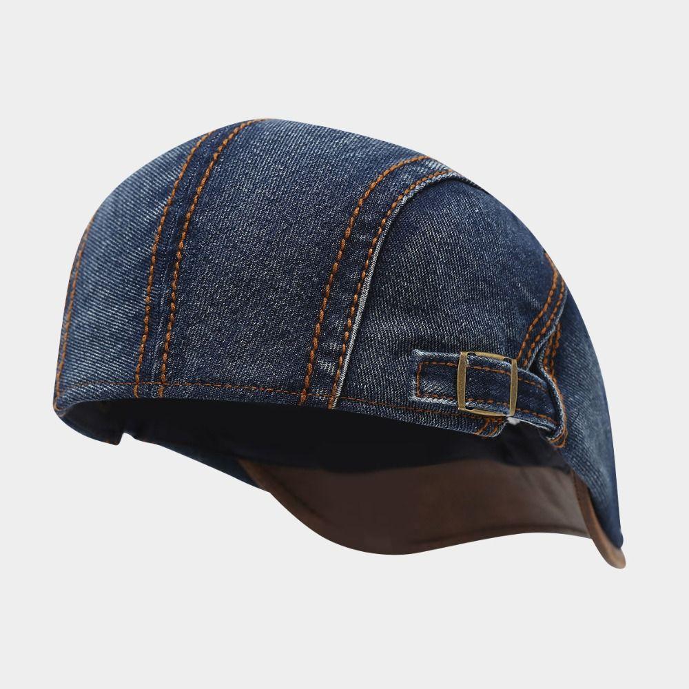 Cotton Painter Beret British Style Peaked Cap Casual Flat Cap Summer