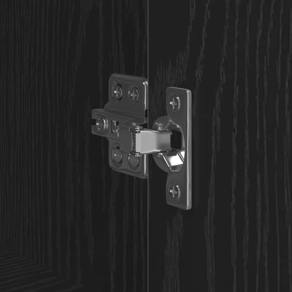 Highboard in Black Oak Look 62 x 32 x 106.5 cm Particleboard