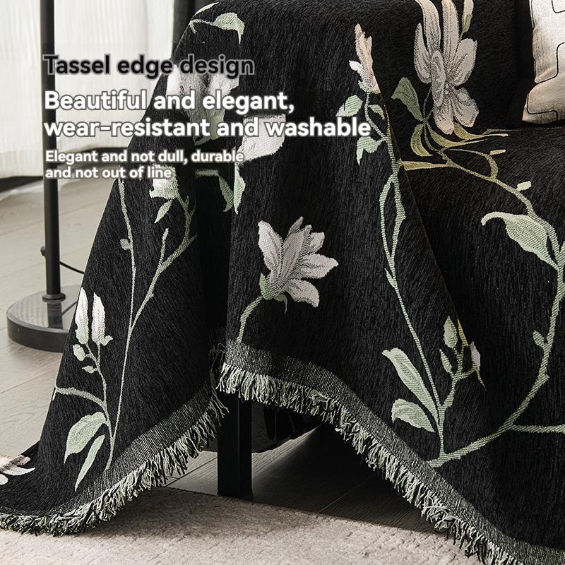 1pc Sofa Cover, Universal Sofa Slipcover For All Seasons, Non-slip Sofa Cover Blanket, Sofa Cushion Protective Cover, Suitable F