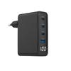 Universal Charger 100W GaN 1xUSB-A 3xUSB-C Fast Charger LCD Black