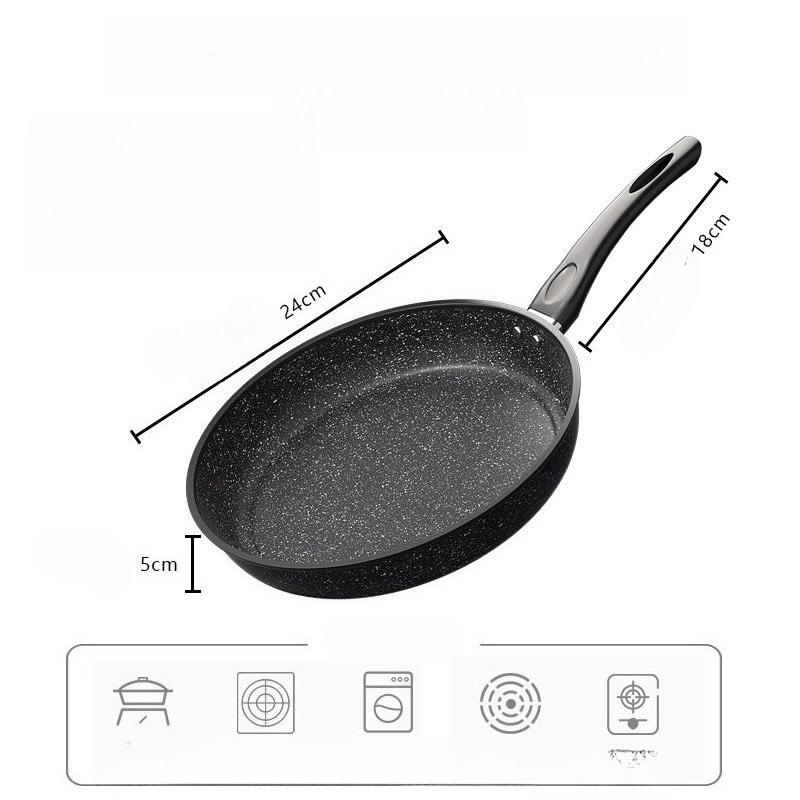 Maifan stenen koekenpan met antiaanbaklaag Huishoudelijke koekenpan zonder olieachtige damp Pannenkoekenpan Inductiekookplaat