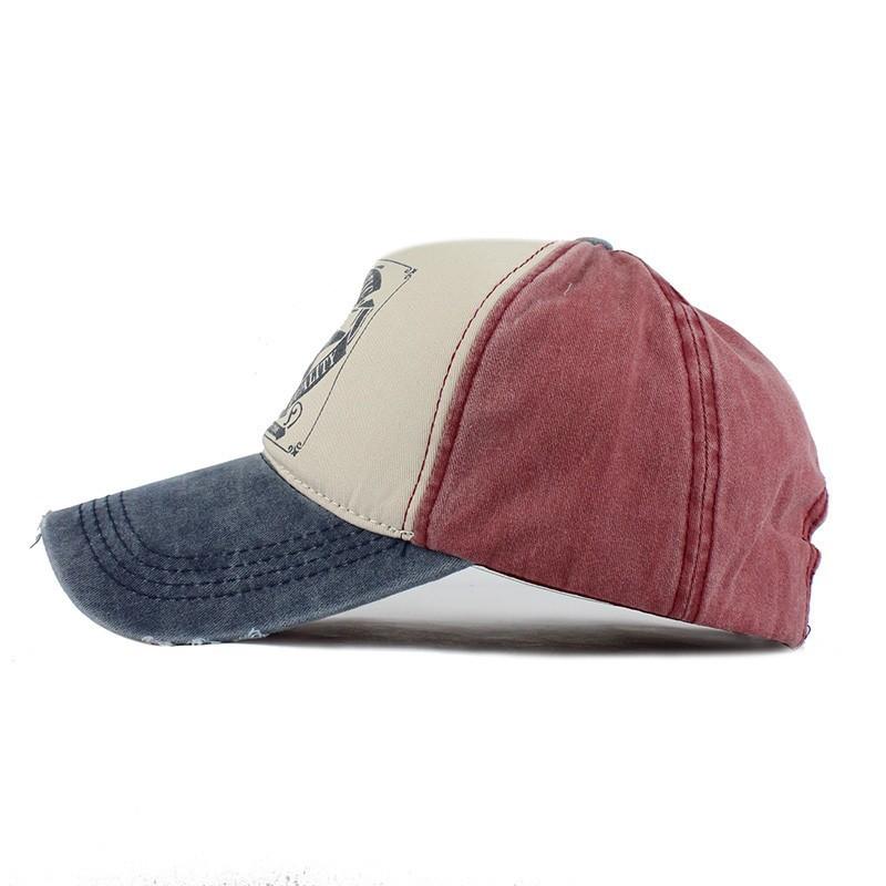 Pure Cotton Color Matching Baseball Cap Neutral Casual Cap Adjustable Sun Hat Four Seasons Wide Brim Hat Casual Versatile