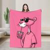 Pinks Panthers Drink a Drink Blankets Fleece Super Warm Throw Blanket for Home Couch Bedspread