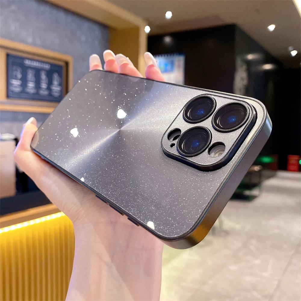 Luxury Laser Aurora Glossy Bling Glitter Phone Case For iPhone 17 16 15 14 13 12 11 Pro Max 16 Plus Lens Camera Protection Cover