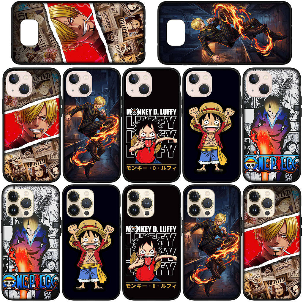 Etui na telefon do iPhone 17 15 16 Plus Redmi Note 14 12 11 13 Pro Max Huawei P30 P20 Lite OPPO A60 A40 A80 A38 A54 Tapeta Luffy One Pieces Sanji Pokrowiec