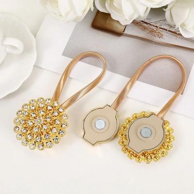 Sparkling Crystal Curtain Tieback Fasteners Flower Shape Curtain Tiebacks  Home Decor